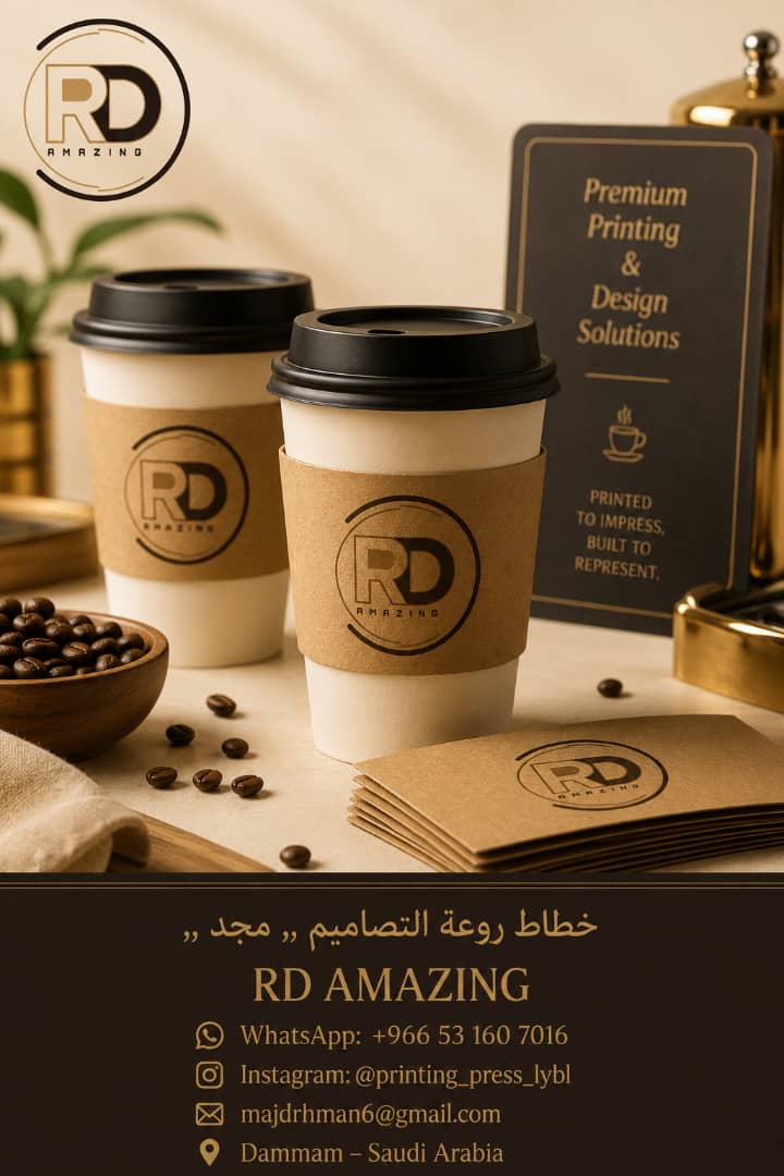 أكمام أكواب قهوة مطبوعة بشعار